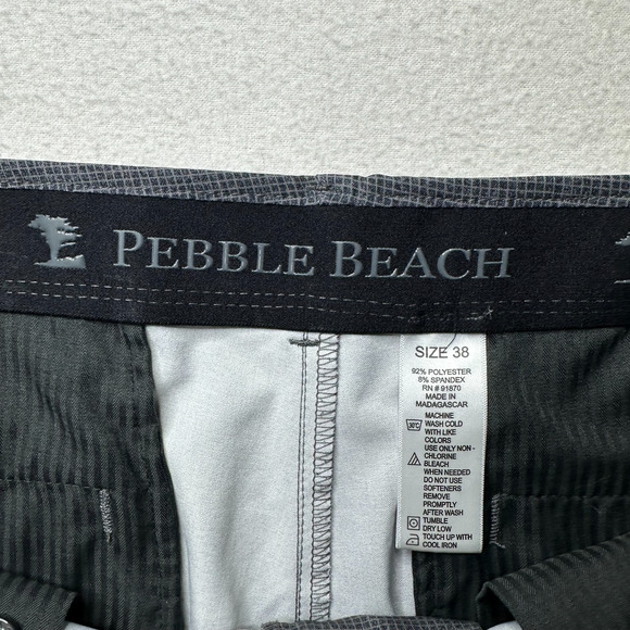 Pebble Beach Men's Performance Shorts Stretch Wicking Sun Protection Gray 38 - Picture 6 of 9
